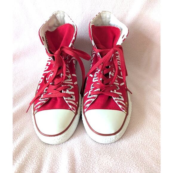 Converse Shoes - Vintage Y2K Converse Cherry Hi-top Lace Up Sneaker Shoes - Size 8